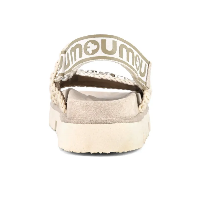 MOU Bio One Strap Sandals Women's Beige-4