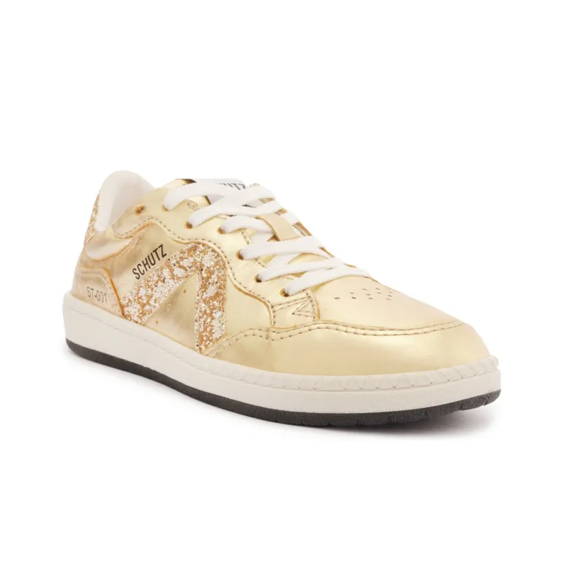 Schutz Low-Top Skateboard Shoes Women's Gold-2