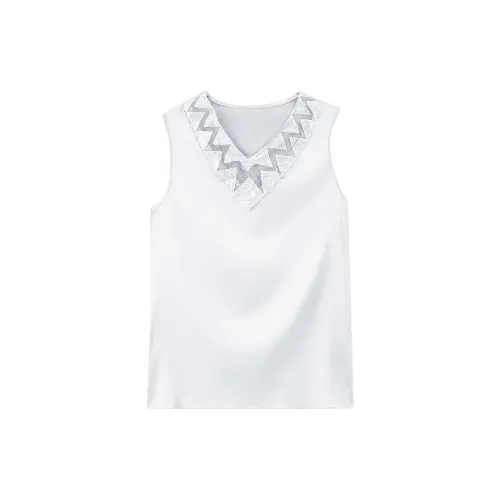 Flowers In Water Tank Top Women's 1 Pack White