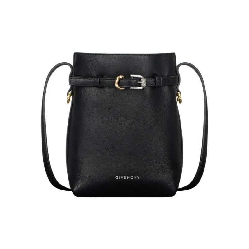 Givenchy Buffalo Leather Shoulder Bag, Crossbody Bag Women's Black-0