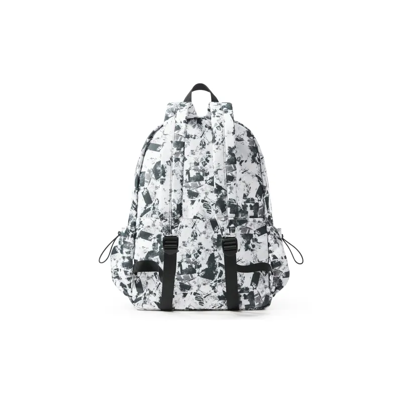 COOWOZ Fabric Backpack Laptop Bag Backpack Unisex Black And White All Over Print-4
