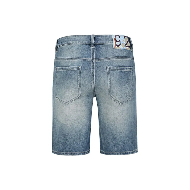 DAVID NAMAN Denim Shorts Men Light Blue-2