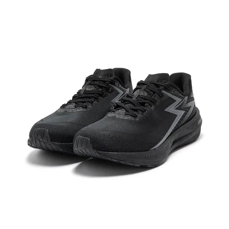 361° Cushioning Anti Slip And Wear Resistant Low Top Running Shoes Men's Black Gray-2