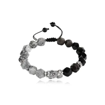 Jingleo Obsidian Bracelets Men's