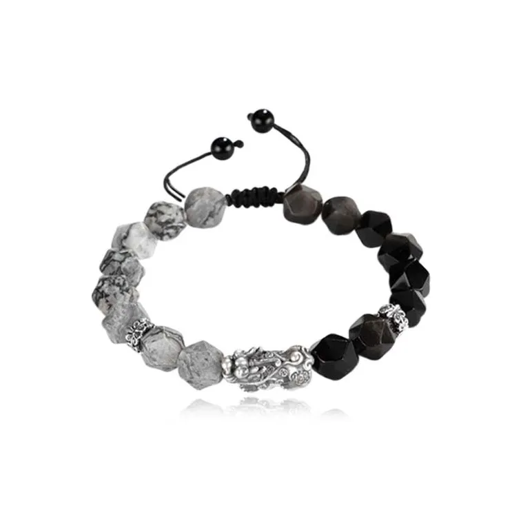 Jingleo Obsidian Bracelets Men's-0