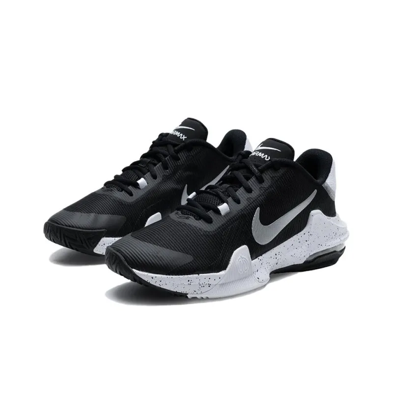 Nike Air Max Impact 4 Low Top Basketball Shoes Men's Black White-3