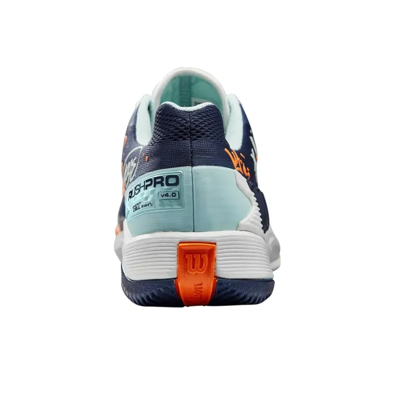 HOPE x Wilson Rush Pro Abrasion Resistant Low Top Tennis Shoes Unisex White Blue-4