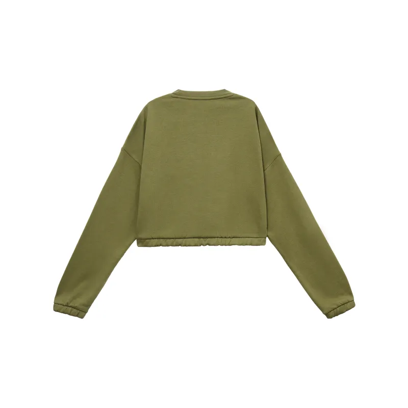 Adidas Sweatshirts Women's Dark Olive Green-1