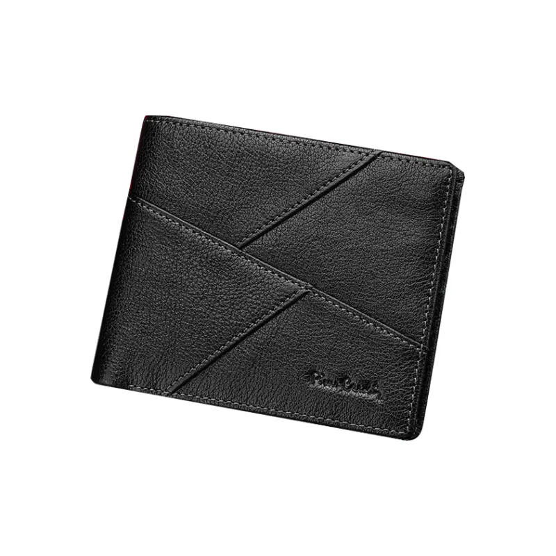 PIERRE CARDIN Top Grain Cow Leather Wallet Men's Black-2