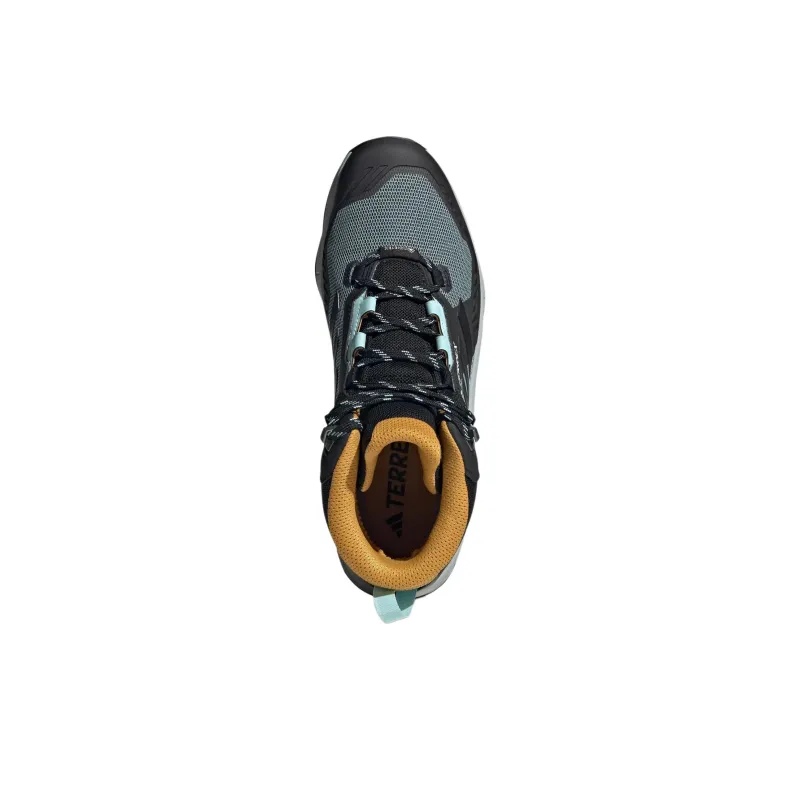 Adidas Terrex Swift R3 Mid Gore Tex Semi Flash Aqua Core Black Preloved Yellow-4