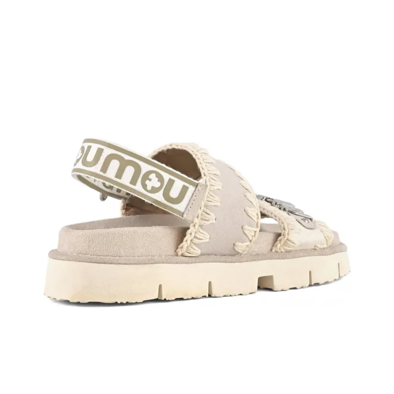MOU Bio One Strap Sandals Women's Beige-3