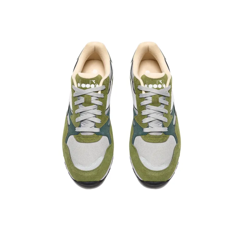 Diadora N902 Anti Slip Wear Resistant Low Top Casual Shoes Unisex Green Gray-2