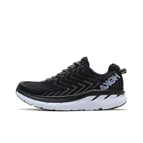 HOKA ONE ONE Clifton 4 Running Shoes Women's Low-Top Black/White