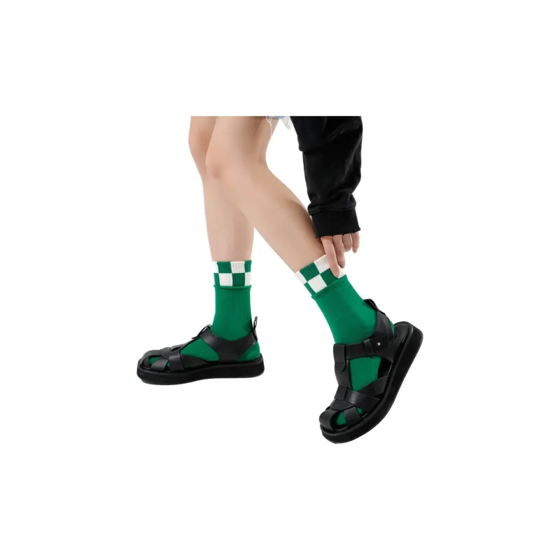 Duanmei Unisex Mid Calf Socks-3