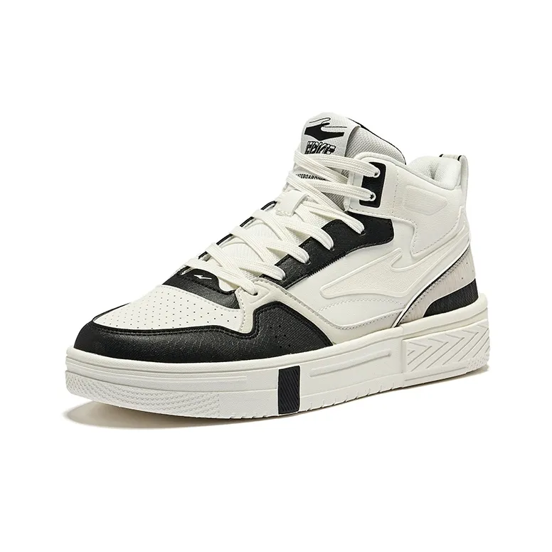 Erke Conquer 3 Wear Resistant Slip Resistant Low Top Skateboard Shoes Men's Microcrystal White/Jet Black-2