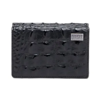 DIESEL Cow Leather Wallet Small Size Men's Black