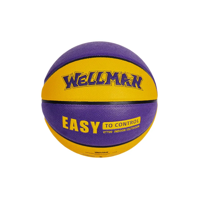 WELLman PU Basketball Purple Gold Size 7 Ball Training Unisex-1
