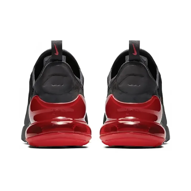 Nike Air Max 270 Cushioning Wear-Resistant Low-Top Casual Shoes Unisex Black Red-3