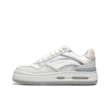 LINING Future C1 Skateboard Shoes Women's Low-Top Champagne White/Microcrystalline Gray