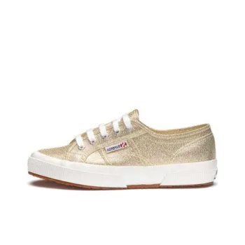 SUPERGA Breathable Low Top Skateboard Shoes Women's Gold
