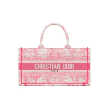 DIOR DIORIVIERA Embroidery Tote Bag Shopping Bag Shoulder Bag Crossbody Bag Handbag Women's Candy Pink