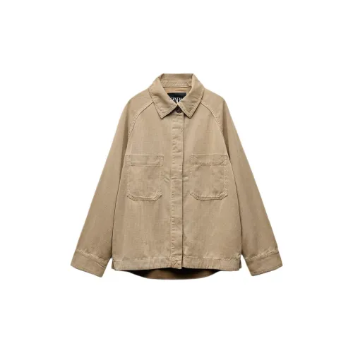 ZARA Jackets Women's Tan