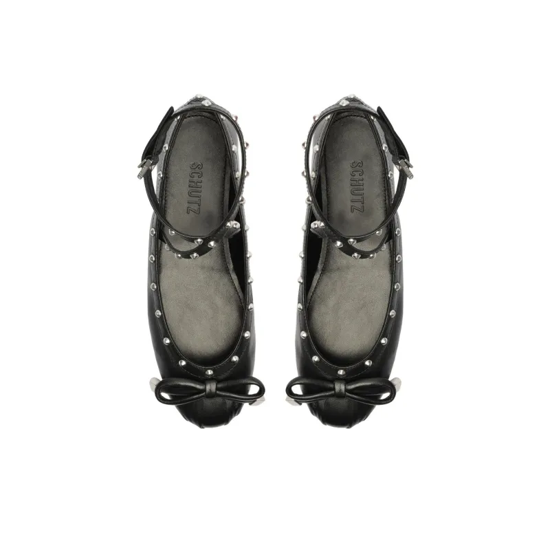 Schutz Larissa Casual Single Shoes Women's Black-4