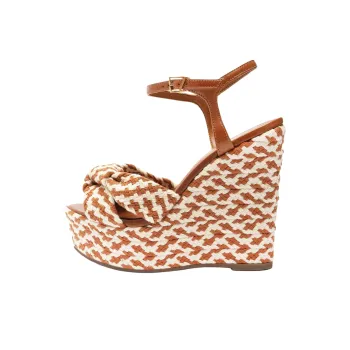 Schutz Cass Strap Sandals 13cm Women's Umber