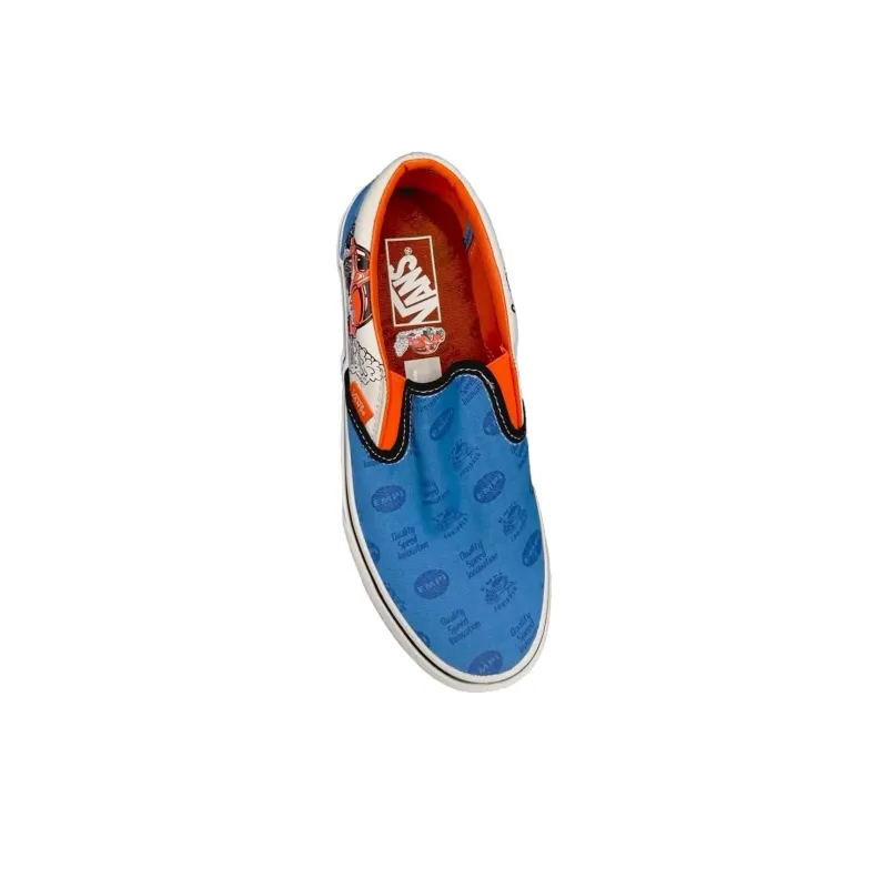 EMPI x Vans Slip-on Anti-Slip And Wear-Resistant Lightweight Low-Top Skateboard Shoes Unisex Blue-2