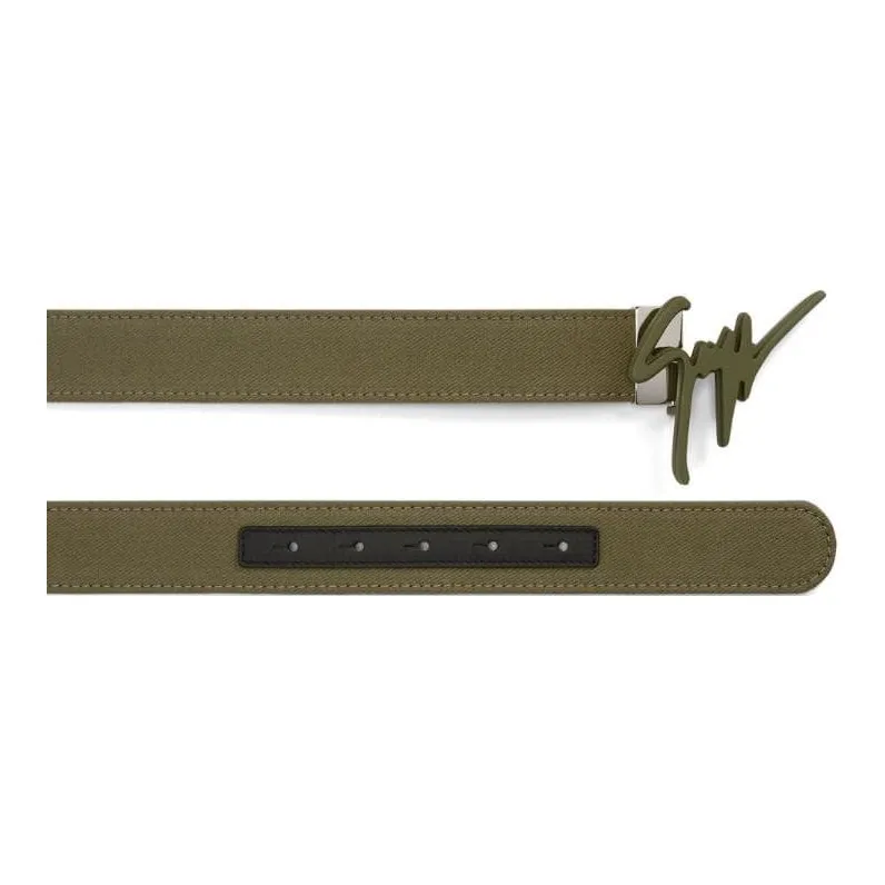 Giuseppe Zanotti Logo buckle Cotton Belt-2