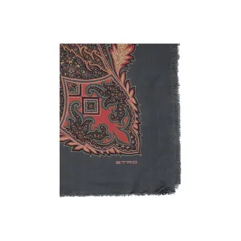 ETRO Graphic Printed Fryed-Edge Scarf