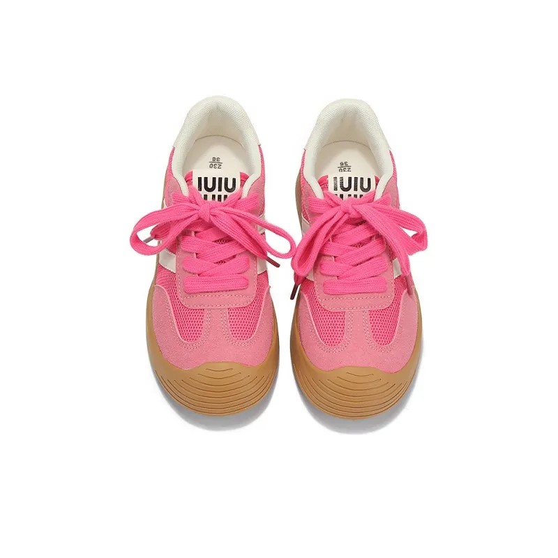 Yobn Lightweight And Breathable Skateboard Shoes Women's Strawberry Pink-2