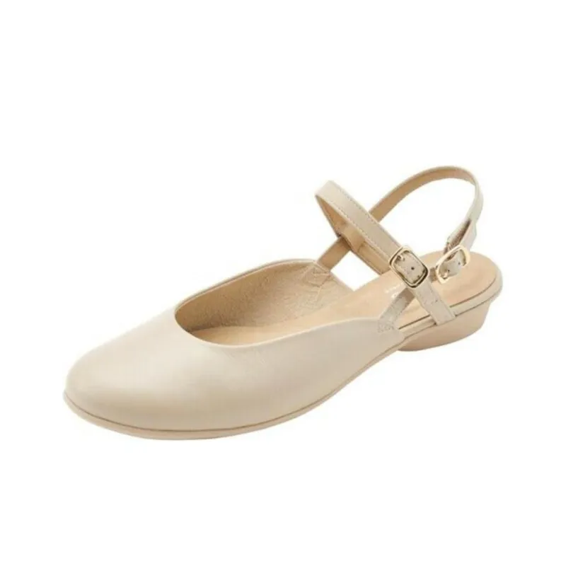 Asics Pedala Ladies 3E Casual Single Shoes Women's Beige-2