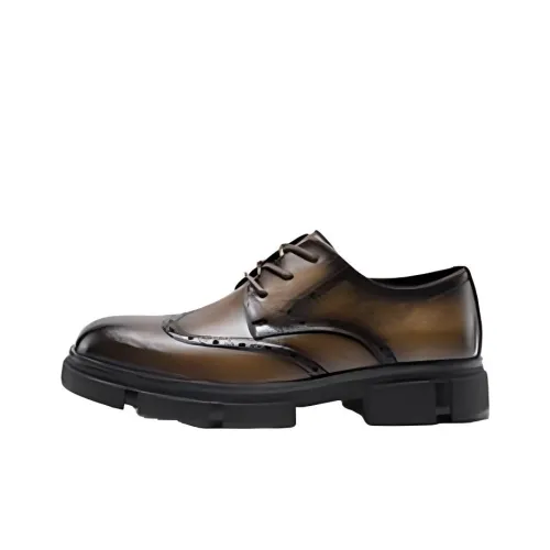 G.N.SHIJIA Dress Shoes Men Low-Top Brown