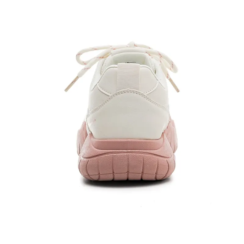 Warrior Anti Slip Wear Resistant Low Top Casual Shoes Women's Beige Pink-2