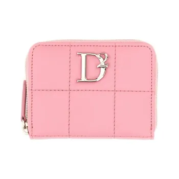 DSQUARED 2 Logo Plaque Zip Around Quilted Wallet