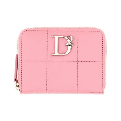 DSQUARED 2 Logo Plaque Zip Around Quilted Wallet