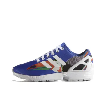 Adidas Originals ZX Flu Anti Slip Wear Resistant Low Top Casual Running Shoes Women's Blue White