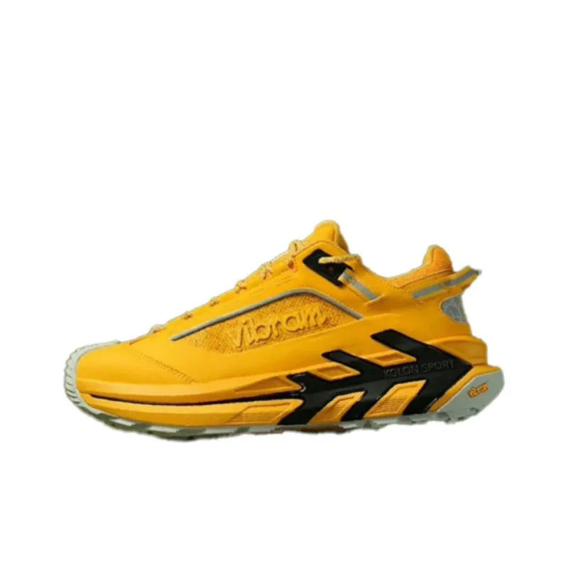Vibram x KOLON SPORT Move Cushioning, Slip Resistant, And Abrasion Resistant Low Top Casual Running Shoes Unisex Yellow-0