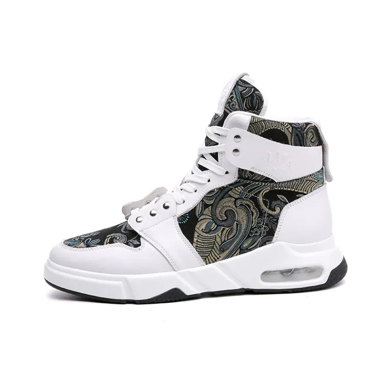 Babinda Casual Shoes Cushioning, Breathable, Height Increasing, Thermal Mid Top Casual Shoes Men's White-0