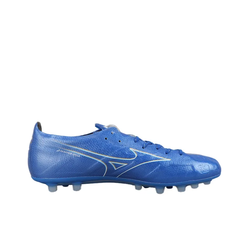 Mizuno Alpha AG Rubber Short Studs Artificial Ground Durable Breathable Lightweight Soccer Shoes Men's Blue-1