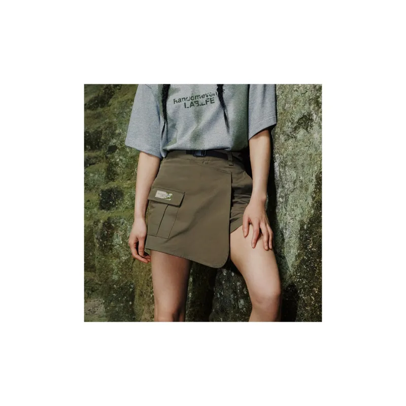 Lab.lfe X Randomevent X LAB. LFE SS23 Co-brand Cargo Shorts Women's Army Green-2