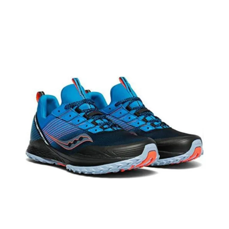 Saucony Cushioning Anti-Slip And Wear-Resistant Low-Top Running Shoes Men's Blue Black-3