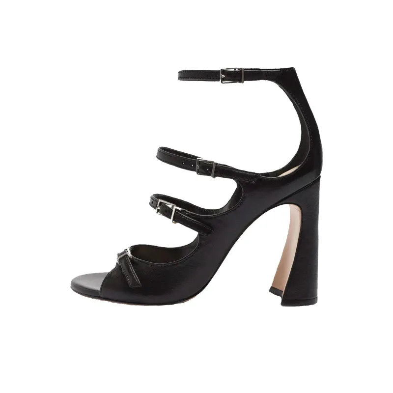 Schutz Roman Sandals 10cm Women's Black-0