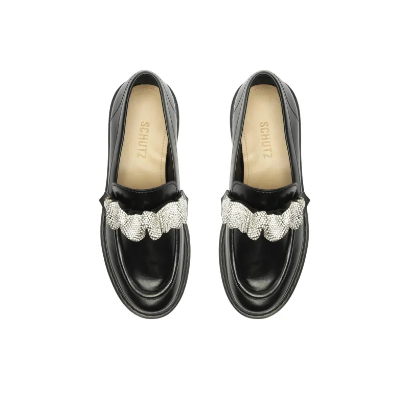 Schutz Manny Loafers 3.6cm Women's Black-4