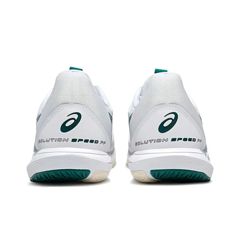 Asics Solution Speed FF 3 Slip Resistant Low Top Tennis Shoes Men's White Green-3