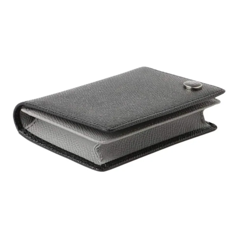 Beams Cow Leather Card Holder Men's Black-2