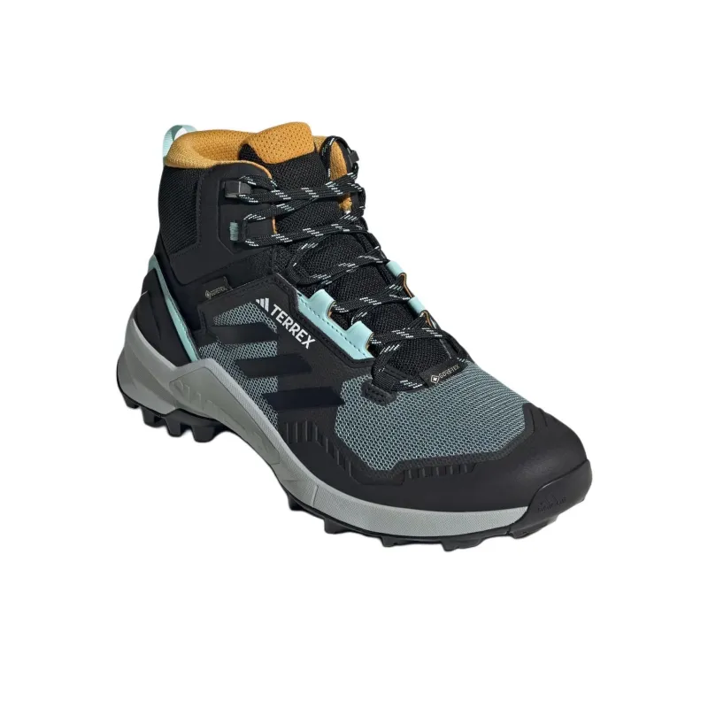 Adidas Terrex Swift R3 Mid Gore Tex Semi Flash Aqua Core Black Preloved Yellow-2