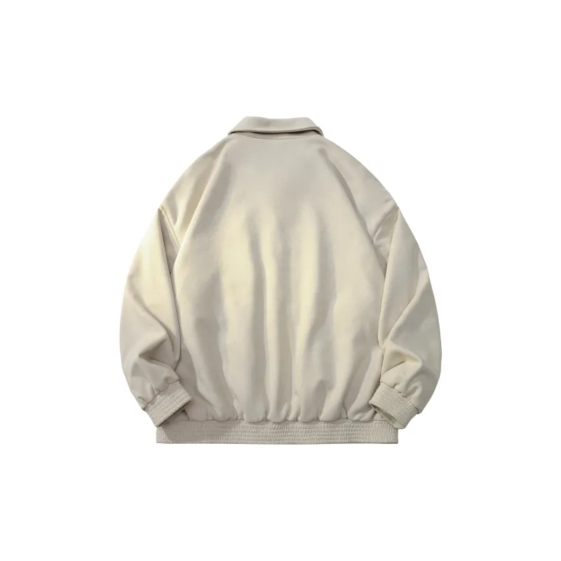 Tre Club Velvet feel Coat Unisex Greige-1