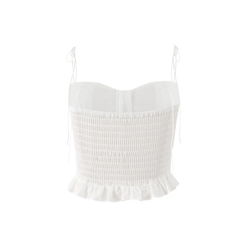 NOT YOUR ROSE SS24 Lace Bustier Sleeveless Camisole Women's WHITE/White-1